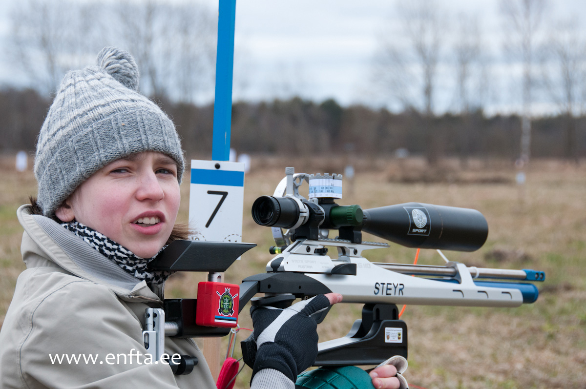 Kristin Antsmäe, Steyr LG 110 Field Target, Nikko Stirling Diamond 10-50x60